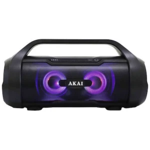 Φορητό ηχείο Akai ABTS-50 με δυνατό φορητό ηχείο Bluetooth, TWS, ανθεκτικό στο νερό, συνολικής ισχύος 30W RMS. Είναι αρκετά δυνατό για εσωτερικούς και εξωτερικούς χώρους και παράγει καθαρό ήχο σε όλες τις εντάσεις. Διαθέτει χερούλι για να μπορείτε να το μεταφέρετε εύκολα όπου και αν βρίσκεστε. Με πιστοποίηση IPX5, μπορεί να σας συνοδεύσει στην παραλία, την πισίνα ή το σκάφος χωρίς φόβο από τα νερά.