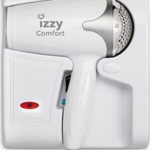 Σεσουάρ ξενοδοχειακού Izzy Comfort 223191 ιδανικό για δωμάτια ξενοδοχείων & ενοικιαζόμενα Επιτοίχια βάση στήριξης 2 ρυθμίσεις θερμοκρασίας/ταχύτητας Λειτουργία κρύου αέρα Φίλτρο καθαρισμού 1200W