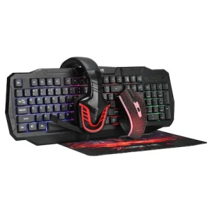 Gaming Set Xtrike Me CM-404. Αποτελείται από πληκτρολόγιο, ποντίκι, ακουστικά και mousepad. Με το Xtrike Me CM-404 ανεβάστε το gaming σας σε άλλο level.