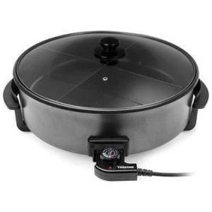 Teppanyaki με Καπάκι Tristar PZ-9145 με 5 Ρυθμίσεις θερμοκρασίας έως 220C, με χωρητικότητα: 7.5L, με αντικολλητική μαγειρική επιφάνεια, με γυάλινο πυρίμαχο και άθραυστο καπάκι με βαλβίδα και δύο μεγάλα χερούλια για εύκολη μεταφορά.