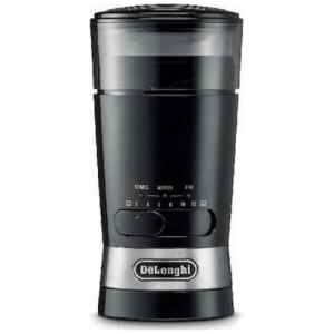 Ο μύλος άλεσης καφέ Delonghi KG210 αλέθει κόκκους για καφέ espresso, moka ή φίλτρου. Διαθέτει 3 ρυθμίσεις άλεσης χοντρό, μέτριο και λεπτό.