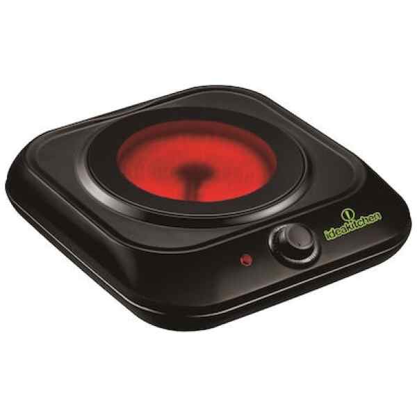 Η ηλεκτρική εστία Telemax Ideakitchen MA1202M, διαθέτει μία εστία και ισχύ 1200 Watt. Είναι κεραμική με γυάλινη λεία επιφάνεια, η οποία όταν θερμαίνεται αλλάζει σε κόκκινο χρώμα. Θερμαίνεται πολύ γρήγορα και ομοιόμορφα χάρις στις θερμαντικές αντιστάσεις που βρίσκονται κάτω από την επιφάνειά της. Επίσης ο καθαρισμός της είναι πιο εύκολος, σε σχέση με τις κλασικές εμαγιέ εστίες.