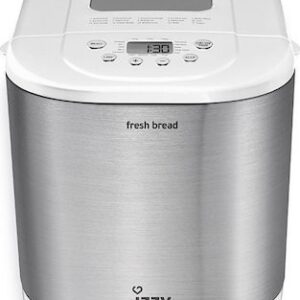 Αρτοπαρασκευαστής Izzy 004 Fresh Bread ισχύος 650 Watt, με 15 προγράμματα για 12 διαφορετικούς τύπους ψωμιού, κέικ, μαρμελάδα ή γιαούρτι. Διαθέτει LCD οθόνη, αποσπώμενο αντικολλητικό κάδο, αναδευτήρα και 2 δοσομετρητές.