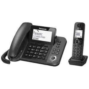 Το ασύρματο τηλέφωνο Panasonic KX-TGF310 μαύρο είναι ένα σετ τηλεφώνων, που αποτελείται από μία ενσύρματη σταθερή συσκευή και μία δεύτερη ασύρματη.