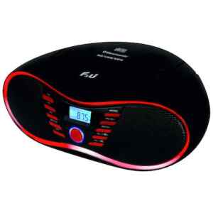 Φορητό ραδιόφωνο-CD F&U RCD9043BT με λειτουργία ραδιοφώνου FM με ψηφιακή ένδειξη, USB και αναπαραγωγή MP3, CD και CD-R/RW. Επίσης υποστηρίζει Bluetooth με A2DP για αναπαραγωγή μουσικής από κινητό ή tablet, ενώ διαθέτει και δέκτη ραδιοφώνου με δυνατότητα σάρωσης και αποθήκευσης 20 σταθμών. Η θύρα USB και ο αναγνώστης καρτών SD θα σου επιτρέψουν να ακούσεις απ’ ευθείας ολόκληρη τη μουσική σου βιβλιοθήκη, ενώ η οθόνη LCD με τον μπλε φωτισμό θα κάνει τον έλεγχό του παιχνίδι. Το RCD9043BT έρχεται με είσοδο Aux και έξοδο ακουστικών, ενώ λειτουργεί τόσο με ρεύμα, όσο και με μπαταρίες.