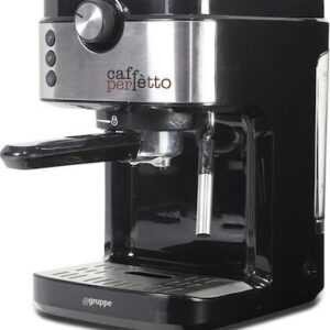 Μηχανή Espresso Gruppe CJ-265E ασημί απολαυστικός αρωματικός καφές espresso με πλούσια κρέμα στο σπίτι ή στη δουλειά, με τη μηχανή espresso Gruppe Caffe Perfetto.