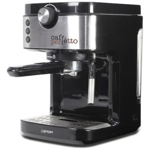 Μηχανή Espresso Gruppe CJ-265E ασημί απολαυστικός αρωματικός καφές espresso με πλούσια κρέμα στο σπίτι ή στη δουλειά, με τη μηχανή espresso Gruppe Caffe Perfetto.