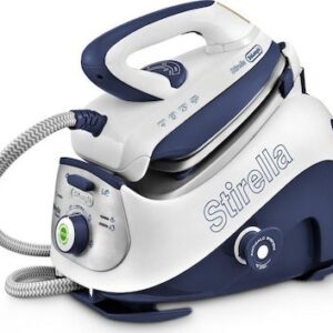 Σύστημα σιδερώματος Delonghi Stirella VVX1847 ισχύος 2200 watt, με πίεση ατμού 6 bar και παροχή ατμού 120 gr/min. Διαθέτει δοχείο νερού χωρητικότητας 1.1lt, συνεχόμενο γέμισμα του δοχείου για απεριόριστη αυτονομία και βαλβίδα καθαρισμού μπόιλερ από τα άλατα.