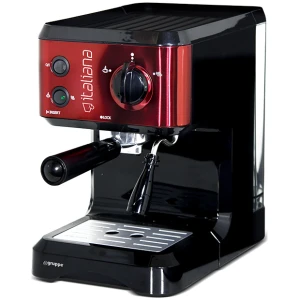 Μηχανή Espresso Gruppe CM 4677 κόκκινη ιδανική για τους λάτρεις του καφέ με σύστημα φίλτρου για αλεσμένο καφέ espresso και διπλό ανοξείδωτο φίλτρο (μονή και διπλή δόση καφέ). Μεγάλη πίεση 20 bar για τέλειο καφέ και κρέμα. Με ακροφύσιο ατμού για αφρόγαλα, για έναν ξεχωριστό cappuccino, για να απολαμβάνεις κάθε μέρα τον αγαπημένο σου καφέ στο σπίτι ή στο γραφείο.