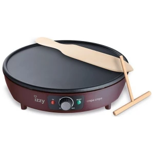 Κρεπιέρα Izzy F638 ισχύος 1400 watt και με XL αντικολλητική επιφάνεια 30 cm κατάλληλη για την παρασκευή της κρέπας αλλά και των υλικών της.