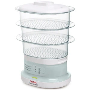 Ατμομάγειρας Tefal VC1301 Mini Compact είναι πρακτικός για υγιεινό μαγείρεμα στον ατμό. Τα δοχεία του μπορούν να αποθηκεύονται ανάποδα στη βάση κι έτσι είναι βολικό και εύκολο στην αποθήκευση σε κάθε κουζίνα. Δεν χρειάζεται παρακολούθηση, το μαγείρεμα σταματά όταν τελειώνει το νερό.